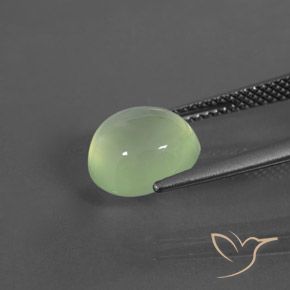 Prehnite Luz verde Natural 4.35ct, oval, Transparente