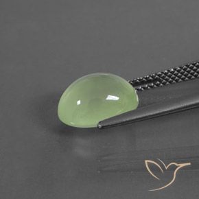 Prehnite Amarelo verde Natural 4.00ct, oval, Transparente