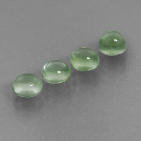 Pedras preciosas de prehnita verde natural de  ct, corte redondo, transparente