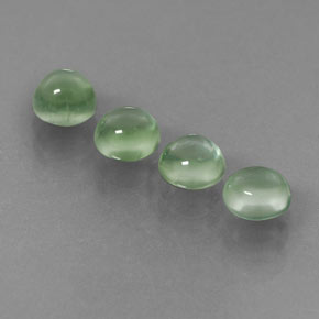 Pedras preciosas de prehnita verde natural de  ct, corte redondo, transparente