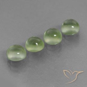 Pedras preciosas de Prehnite Amarelo verde natural de 4.88 ct, Redondo, Transparente