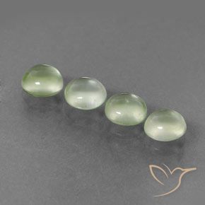 2.98ctw Natural Verde muito claro Prehnite, Redondo, Transparente