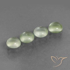 Pedras preciosas de Prehnite Verde muito claro natural de 2.98 ct, Redondo, Transparente