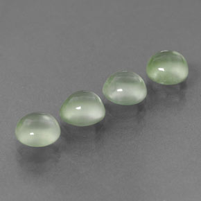 Pedras preciosas de prehnita verde natural de  ct, corte redondo, transparente