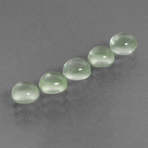 Pedras preciosas de prehnita verde natural de  ct, corte redondo, transparente