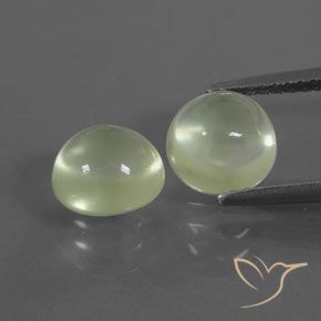 4.09ctw Natural Verde amarelado Prehnite, Redondo, Transparente