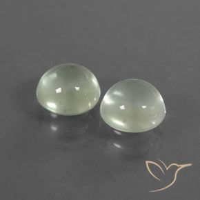 Pedras preciosas de Prehnite Verde muito claro natural de 3.23 ct, Redondo, Transparente