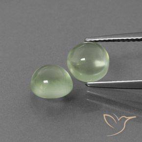 3.67ctw Natural Amarelo verde Prehnite, Redondo, Transparente
