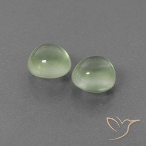 Pedras preciosas de Prehnite Amarelo verde natural de 3.67 ct, Redondo, Transparente