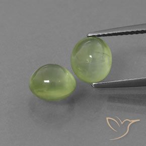 4.21ctw Natural verde pêra Prehnite, oval, Transparente