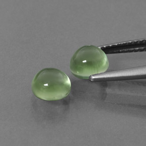 Pedras preciosas de prehnita verde natural de  ct, corte redondo, transparente