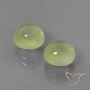 Pedras preciosas de Prehnite Luz verde natural de 3.37 ct, Redondo, Transparente