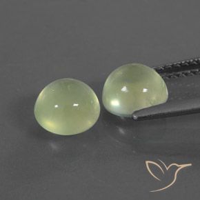 Pedras preciosas de Prehnite Verde amarelado natural de 2.67 ct, Redondo, Transparente