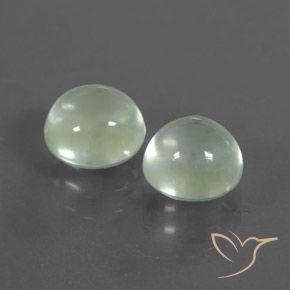 Pedras preciosas de Prehnite Verde muito claro natural de 3.19 ct, Redondo, Transparente