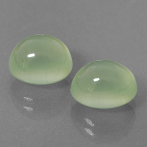 Pedras preciosas de prehnita verde natural de 7,43 ct, transparente, transparente/translúcido