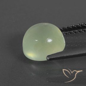 Prehnite Pêra Pêra Verde Natural 2.37ct, Redondo, Transparente