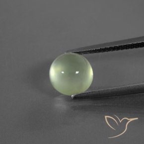 2.51ct Natural Luz verde Prehnite, Redondo, Transparente