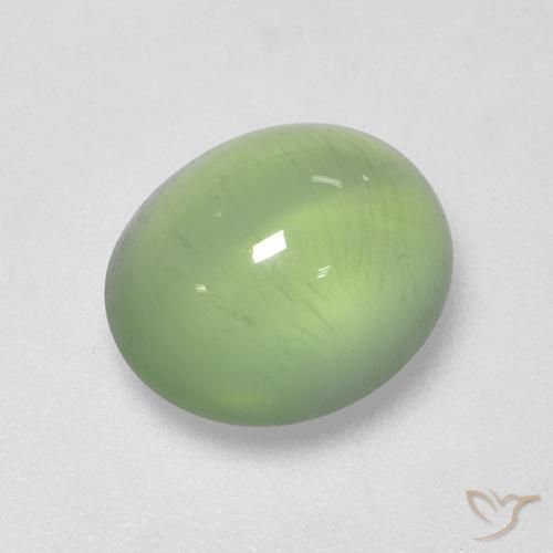 Prehnite Verde amarelado Natural 3.55ct, oval, Transparente