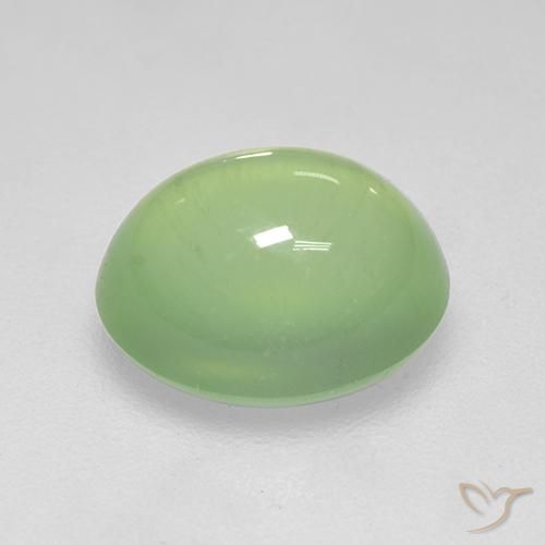 Prehnite Verde amarelado Natural 3.55ct, oval, Transparente