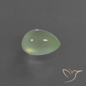 Prehnite Luz verde Natural 3.28ct, Formato de pêra, Transparente