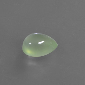 Prehnita verde natural 3,15ct, formato de pêra, transparente