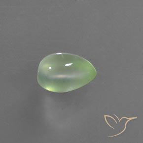 Prehnite Verde médio Natural 3.31ct, Formato de pêra, Transparente