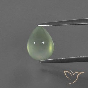 2.56ct Natural Pêra Pêra Verde Prehnite, Formato de pêra, Transparente