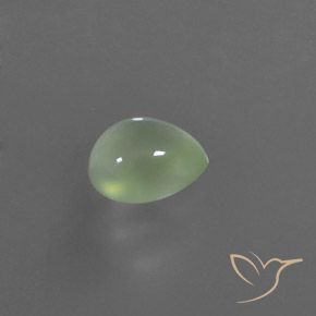 Prehnite Pêra Pêra Verde Natural 2.56ct, Formato de pêra, Transparente