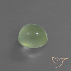 Prehnite Verde Limão Pálido Natural 3.91ct, oval, Transparente