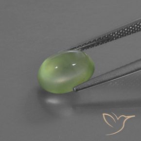 Prehnite Verde limão Natural 2.91ct, oval, Transparente