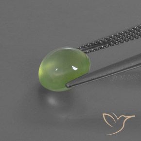 Prehnite Verde limão Natural 3.07ct, oval, Transparente