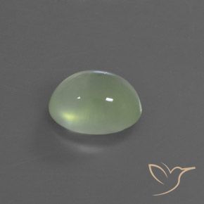 Prehnite Verde amarelado claro Natural 3.42ct, oval, Transparente