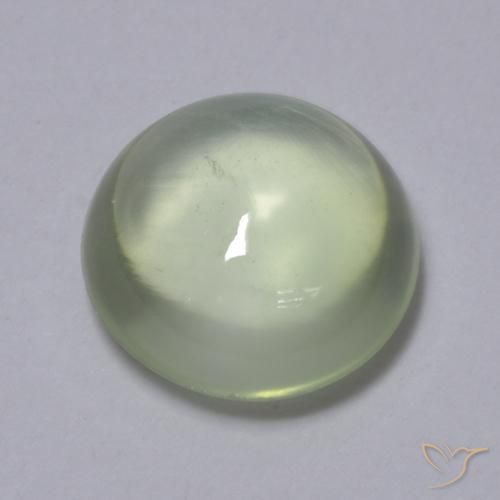 Prehnite Verde muito claro Natural 1.73ct, Redondo, Transparente