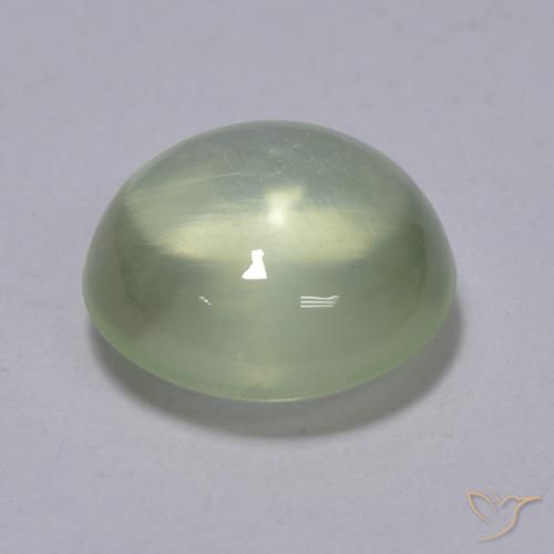Prehnite Verde muito claro Natural 1.73ct, Redondo, Transparente
