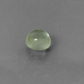 Prehnita verde natural 2,27ct, corte redondo, transparente