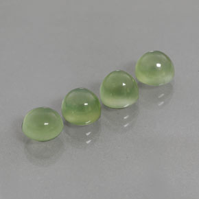 Pedras preciosas de prehnita verde natural de  ct, corte redondo, transparente
