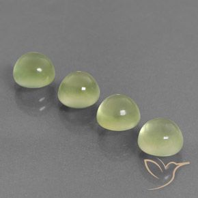 Pedras preciosas de Prehnite Luz amarela natural de 5.60 ct, Redondo, Transparente