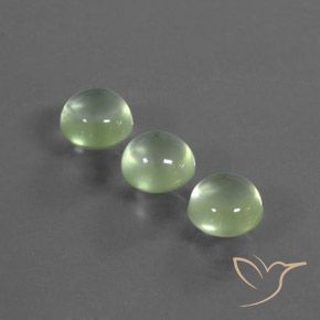 Pedras preciosas de Prehnite Amarelo Claro Verde natural de 4.55 ct, Redondo, Transparente