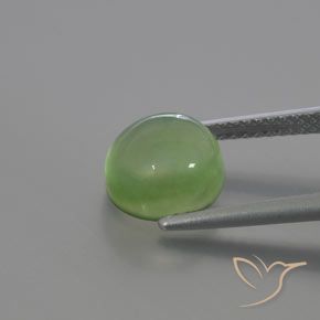 Prehnite Verde amarelado Natural 3.24ct, oval, Transparente