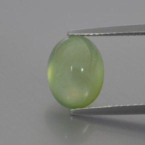 Prehnita verde natural 3,82ct, transparente, transparente/translúcido