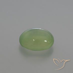 Prehnite Verde médio Natural 3.64ct, oval, Transparente/Translúcido