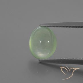 2.14ct Natural Verde muito claro Prehnite, oval, Transparente/Translúcido