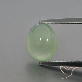2.33ct Natural Amarelo verde Prehnite, oval, Transparente/Translúcido