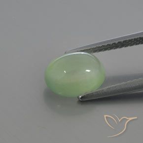 Prehnite Amarelo verde Natural 2.33ct, oval, Transparente/Translúcido