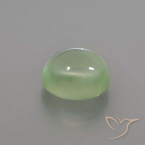 Prehnite Verde Limão Pálido Natural 2.89ct, oval, Transparente/Translúcido