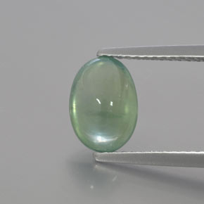 Prehnite Luz verde Natural 1.95ct, Corte Oval, Transparente
