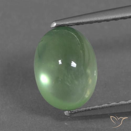 2.14ct Natural Verde médio Prehnite, oval, Transparente