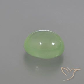 Prehnite Verde Limão Pálido Natural 2.81ct, oval, Transparente/Translúcido