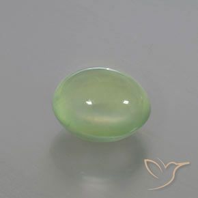 Prehnite Verde Limão Pálido Natural 3.72ct, oval, Transparente/Translúcido