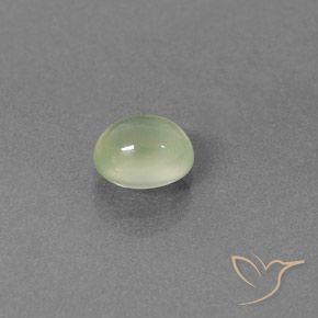 Prehnite Amarelo verde Natural 1.33ct, oval, Transparente/Translúcido